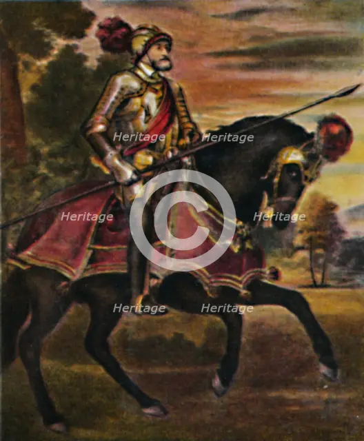 'Kaiser Karl V. 1500-1558. - Gemälde von Tizian', 1934. Creator: Unknown.