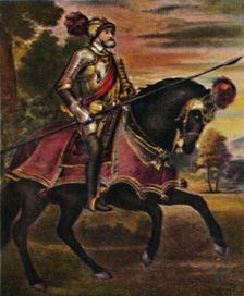 Kaiser Karl V. 1500-1558. - Gemälde von Tizian 1934. Creator: Unknown