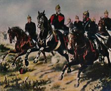 Kaiser Wilhelm I. 1797-1888 und leine Paladine. - Gemälde von Camphausen 1934. Creator: Unknown