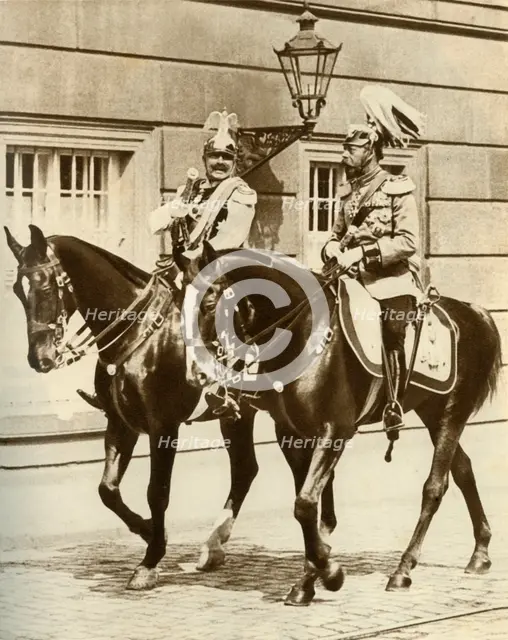 Kaiser Wilhelm II and King George V in Berlin, Germany, 1911, (1935). Creator: Unknown.