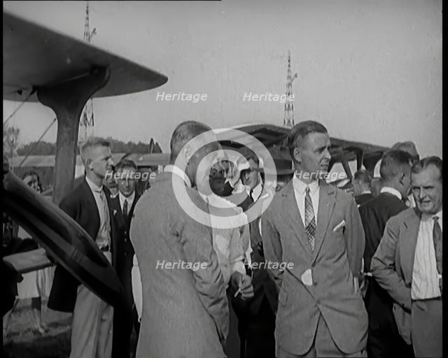 Kaiser Wilhelm II of Germany Watching an Auto-Gyro Being Tested, 1926. Creator: British Pathe Ltd.