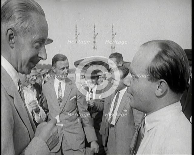 Kaiser Wilhelm II of Germany Watching an Auto-Gyro Being Tested, 1926. Creator: British Pathe Ltd.