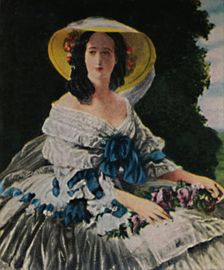 Kaiserin Eugenie 1826-1920. - Gemälde von Winterhalter 1934. Creator: Unknown