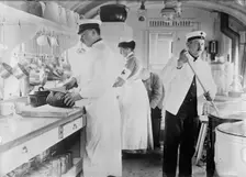 Kaiserin's Hospital Train, kitchen, between c1914 and c1915. Creator: Bain News Service
