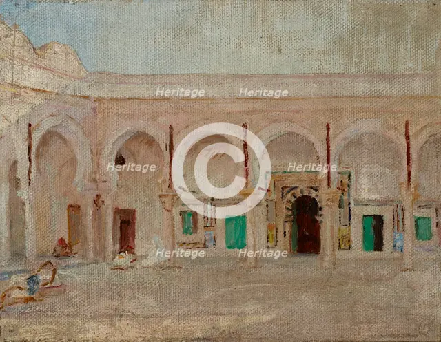 Kairouan (Courtyard in the Mosque of the Sword), 1911. Creator: Jan Ciaglinski.