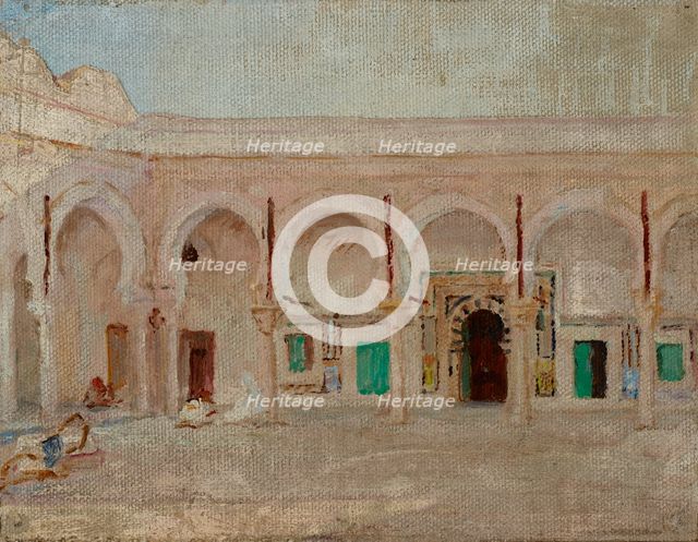 Kairouan (Courtyard in the Mosque of the Sword), 1911. Creator: Jan Ciaglinski.