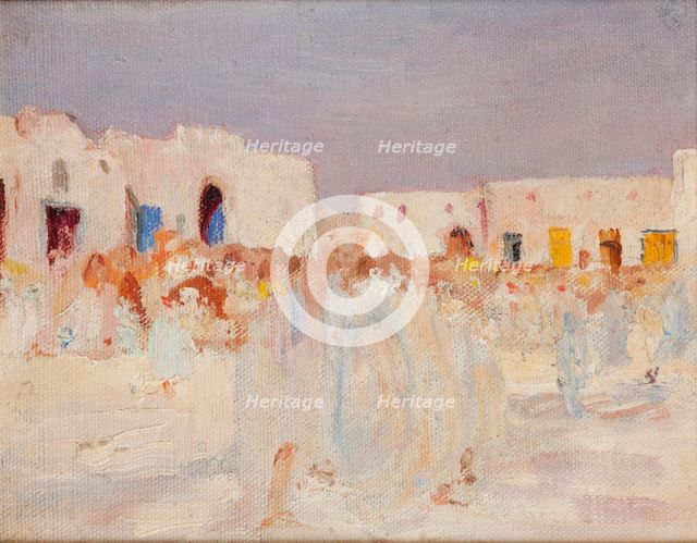 Kairouan (At a Bazaar), 1911. Creator: Jan Ciaglinski.