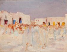 Kairouan (At a Bazaar), 1911. Creator: Jan Ciaglinski