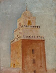 Kairouan (The Minaret of the Mosque of the Barber), 1911. Creator: Jan Ciaglinski