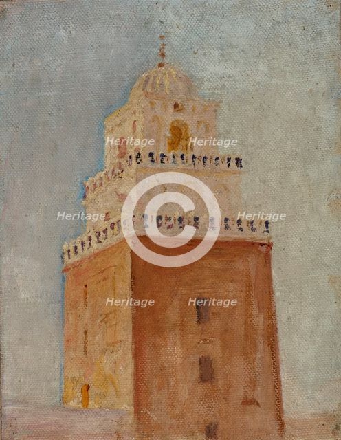 Kairouan (The Minaret of the Mosque of the Barber), 1911. Creator: Jan Ciaglinski.
