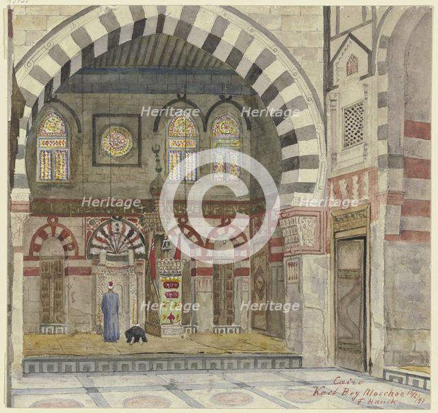 Kait Bey Mosque in Cairo, 1897. Creator: Fritz Hauck.