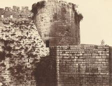 Kalaat-El Hosn, deuxième enceinte, extérieur, midi, 1859/1860. Creator: Louis de Clercq