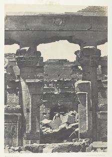 Kalabscheh, Porte du Pronaos; Nubie, 1849/51, printed 1852. Creator: Maxime du Camp