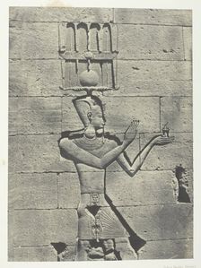 Kalabscheh, Sculptures De La Façade Postérieure Du Temple; Nubie, 1849/51, printed 1852. Creator: Maxime du Camp