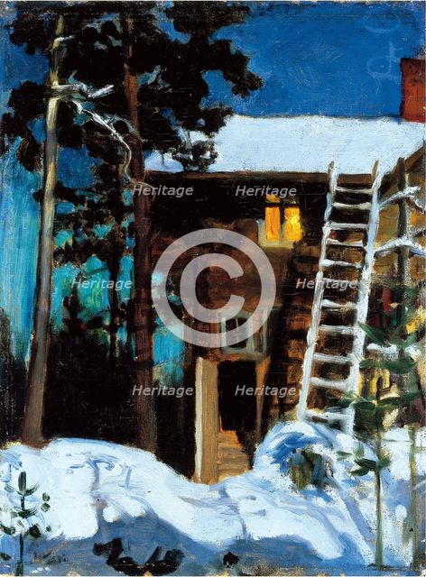Kalela in winter, 1896. Creator: Gallen-Kallela, Akseli (1865-1931).