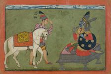 Kalki Avatar, the Future Incarnation of Vishnu, ca. 1700-1710. Creator: Unknown