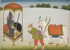Kalki Avatar, the Future Incarnation of Vishnu: Page from a Dispersed Manuscript, ca. 1760-70. Creator: Unknown
