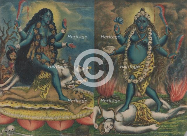 Kali/Tara, ca. 1885-90. Creator: Calcutta Art Studio.