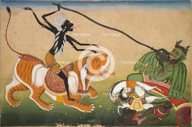 Kali Attacking Nisumbha, c. 1740. Creator: Unknown.