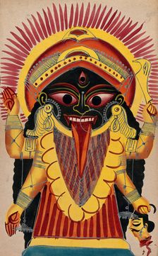 Kali holding a demon's head. Creator: Unknown