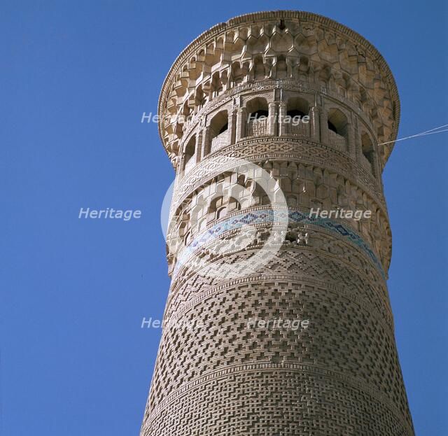 Kalian Minaret in Bukhara, 12th century. Artist: Unknown