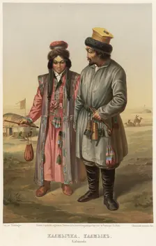 Kalmychka. Kalmyk, 1862. Creator: Karlis Huns