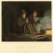 Kamchadals. Winter Station, 1856. Creator: Ivan Dem'ianovich Bulychev