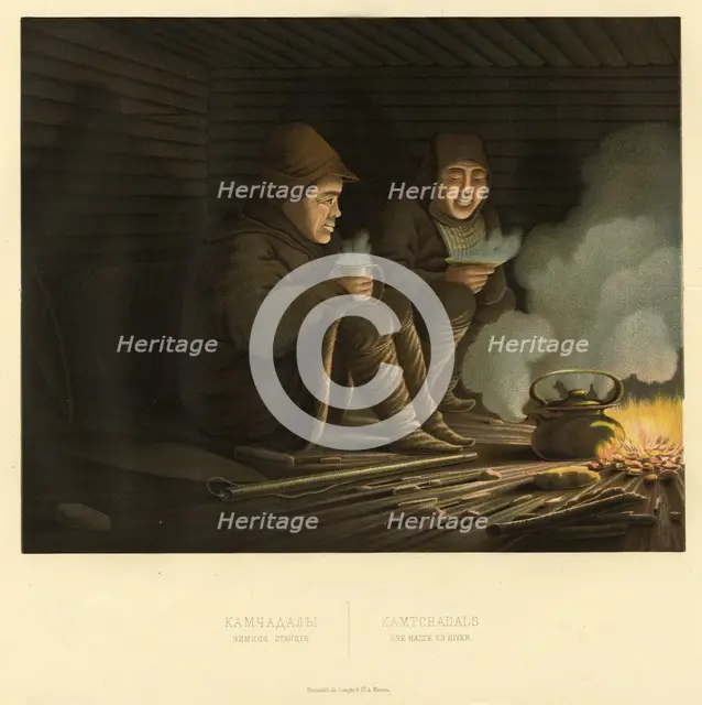 Kamchadals. Winter Station, 1856. Creator: Ivan Dem'ianovich Bulychev.