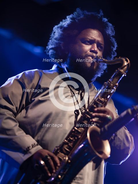 Kamasi Washington, 2018. Artist: Alan John Ainsworth.
