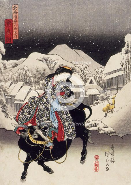 Kambara, c1838. Creator: Utagawa Kunisada.