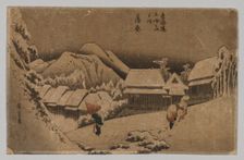 Kambara: Evening Snow, 1797-1858. Creator: Unknown