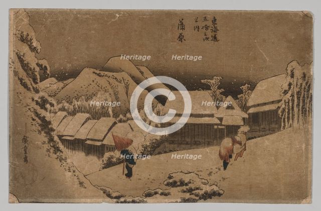 Kambara: Evening Snow, 1797-1858. Creator: Unknown.