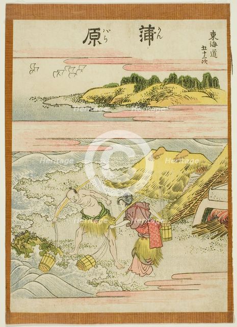 Kambara, from the series "Fifty-three Stations of the Tokaido (Tokaido gojusan tsugi)", Japan, c1806 Creator: Hokusai.