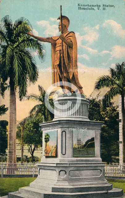 Kamehameha Statue, Honolulu, Hawaii, c1920. Artist: Unknown