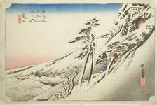 Kameyama: Weather Clearing after Snow (Kameyama, yukibare), from the series "Fifty..., c. 1833/34. Creator: Ando Hiroshige
