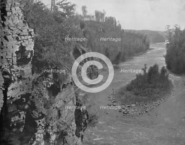 'Kaministiquia River, below Kakabeka Falls', c1897. Creator: Unknown.
