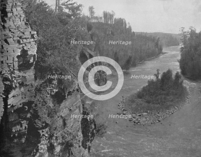 'Kaministiquia River, below Kakabeka Falls', c1897. Creator: Unknown.