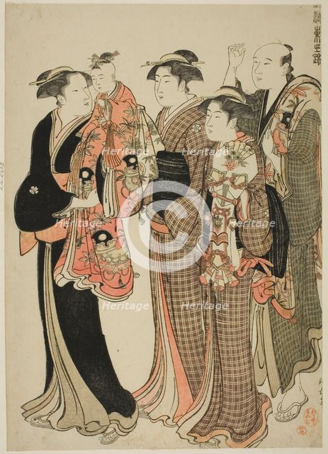 Kamioki, from the series "A Brocade of Eastern Manners (Fuzoku Azuma no nishiki)", c. 1783/84. Creator: Torii Kiyonaga.