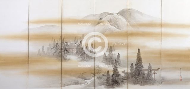 Kamigamo Shrine in Summer, 1860-1870. Creator: Mori Kansai.
