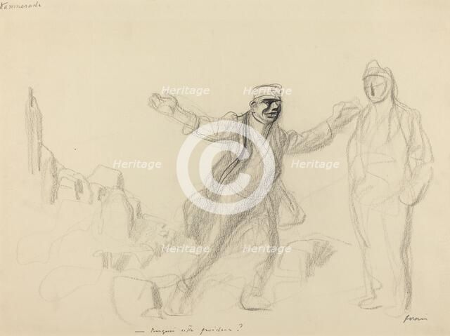 Kammerade. Porquoi cette froideur?, c. 1914/1919. Creator: Jean Louis Forain.