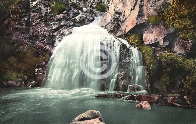 Kamyshlinsky Waterfall, located at the Confluence of the Kamyshla River...., 1911-1913. Creator: Sergei Ivanovich Borisov.