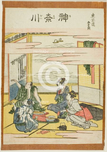 Kanagawa, from the series "Fifty-three Stations of the Tokaido (Tokaido gojusan..., Japan, c.1806. Creator: Hokusai.