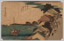 Kanagawa, Inland Sea: Top of the Street, 1797-1858. Creator: Ando Hiroshige (Japanese, 1797-1858)