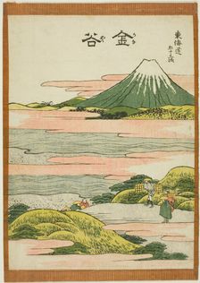 Kanaya, from the series "Fifty-three Stations of the Tokaido (Tokaido gojusan tsugi)", Japan, c.1806 Creator: Hokusai