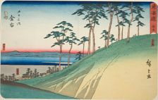 Kanaya: Kanaya Slope and Oi River (Kanaya, Kanaya saka, Oigawa)—No. 25, from the..., c. 1847/52. Creator: Ando Hiroshige