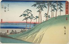 Kanaya: Kanaya Slope and Oi River (Kanaya, Kanaya saka, Oigawa)—No. 25, from the..., c. 1847/52. Creator: Ando Hiroshige