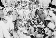 Kangaroo court martial on USS Seattle, between c1910 and c1915. Creator: Bain News Service