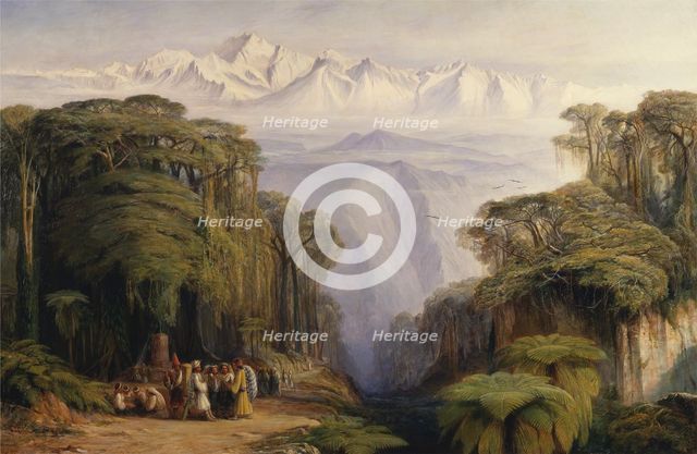 Kangchenjun from Darjeeling, India, 1879. Creator: Edward Lear.