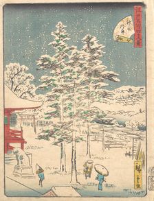 Kanda Temple Snow, 1861., 1861. Creator: Ando Hiroshige