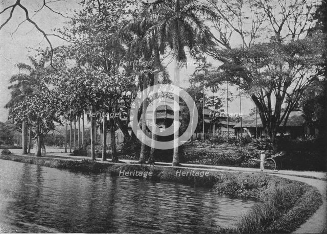 'Kandy - A Picturesque Corner of the Lake', c1890, (1910). Artist: Alfred William Amandus Plate.